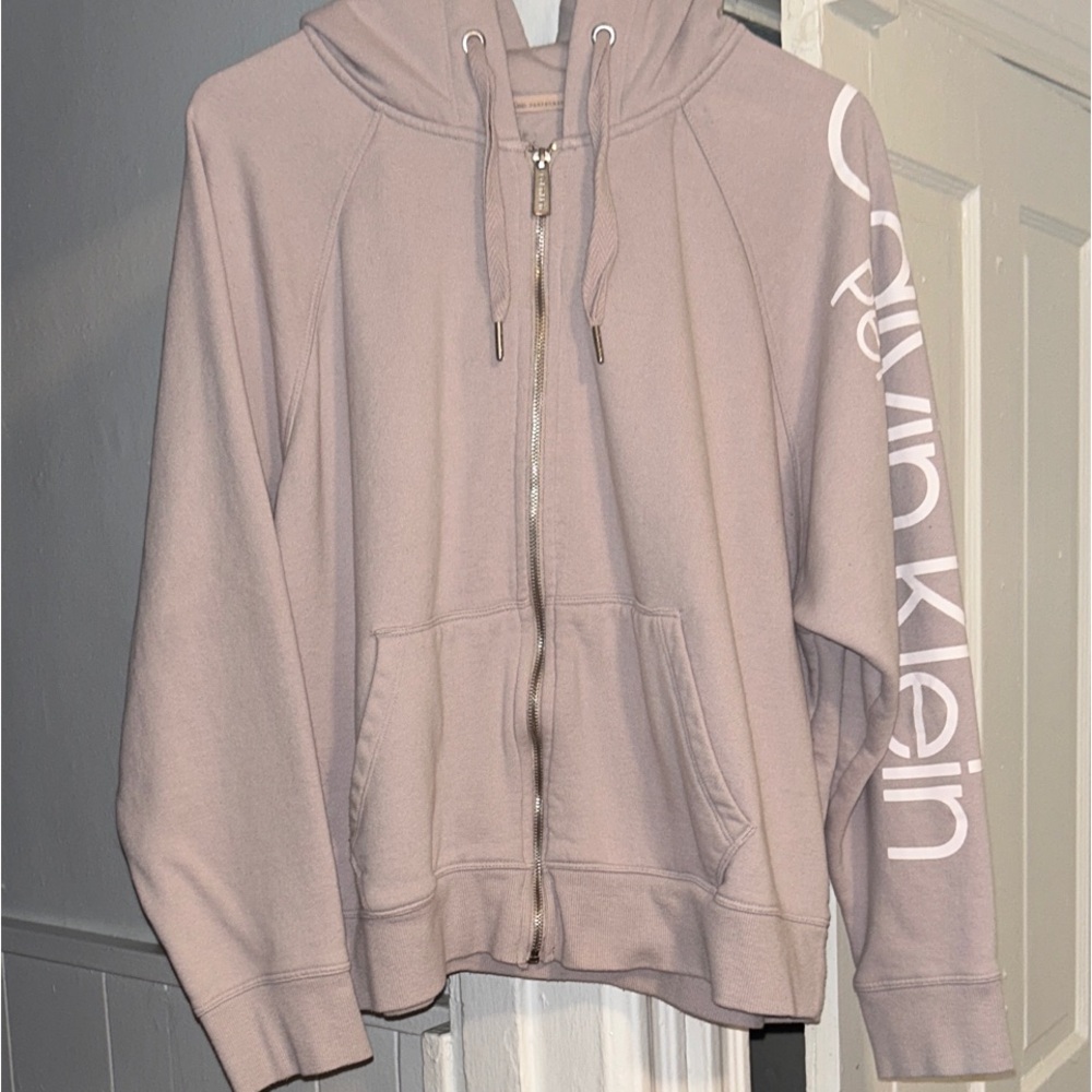 Calvin Klein Lavender Zip-Up Hoodie